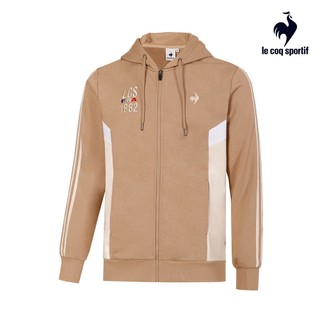 【LE COQ SPORTIF 法國公雞】休閒基礎針織連帽外套-男女款-薑根色-LWU63461