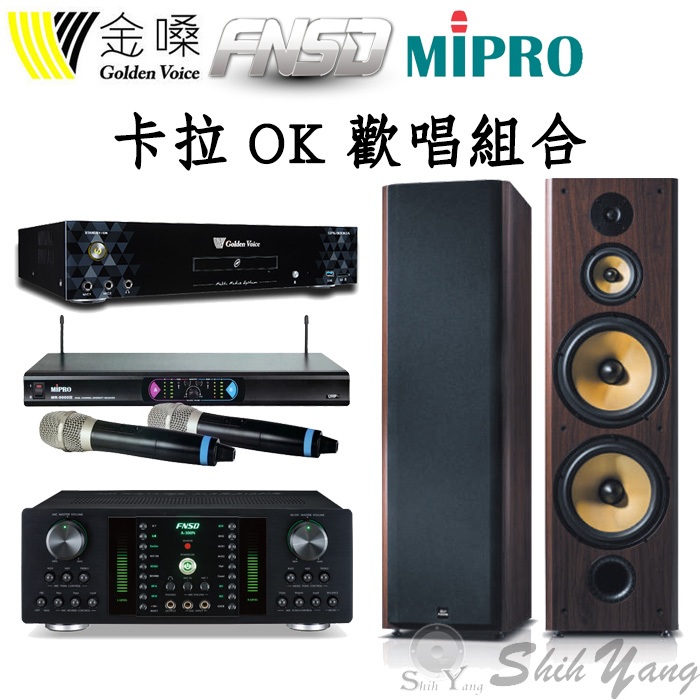 金嗓 CPX-900 K1A 點歌機+FNSD華成 A-300N 卡拉OK擴大機+SD-903N 落地喇叭+無線麥克風