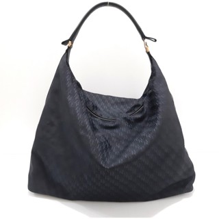 Bottega Veneta BV 專櫃 黑色 滿版 LOGO 大容量 旅行包 HOBO 肩揹包