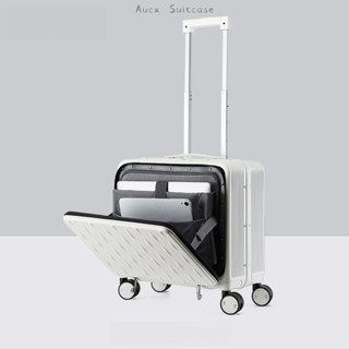 Aucx 鋁框行李箱 全開口多功能可放筆電 18吋登機箱 20吋 24吋 出國Suitcase 180° 前開 側開