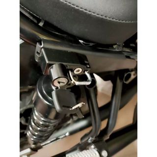 Rebel 1100T MT黑色安全帽鎖頭 適用於 Honda Rebel 1100T MT改裝重機防盜鎖Rebel 1