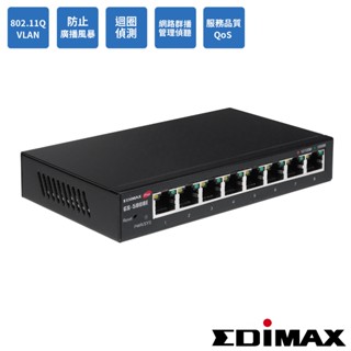☆YoYo 3C☆EDIMAX 訊舟 GS-5008E 8埠Gigabit智慧型網路交換器
