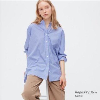 Uniqlo 條紋長版襯衫S（近全新）