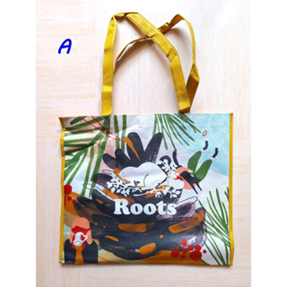 【全新現貨】ROOTS 季節限定款VIP專屬購物袋 限量絕版彩繪防潑水購物袋 50週年動物派對購物袋 大