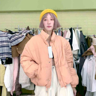 [VV服飾]現貨 實拍 輕量款 短版 羽絨服 外套 多巴胺 8922#