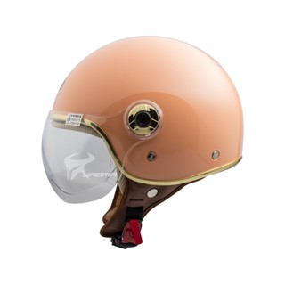 【KK】安全帽 K-808A 808A 素色 千島橘 金緻風飛行帽 亮面 3/4罩 半罩帽 排齒扣 W鏡片 華泰｜耀瑪