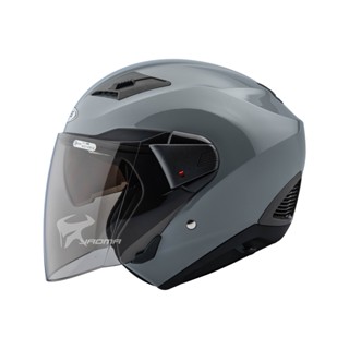 【ZEUS】安全帽 ZS-611F 素色 水泥灰 內藏墨片 五件式內襯 插扣 3/4罩 611F｜耀瑪騎士