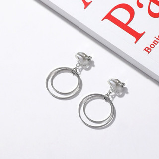 ❤️vivi飾品❤️無耳洞 歐美時尚雙圈夾式耳環