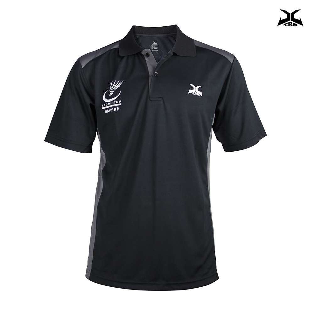XTRM極限 紐西蘭羽球國家隊指定服-POLO衫(黑/灰) X8-314S