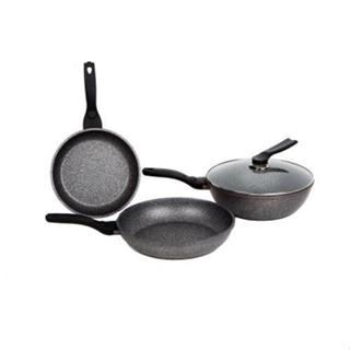 韓國限定pn楓年花崗石鍋具組3鍋+1蓋組(24cm平底鍋+30cm平底鍋+30cm炒鍋+30cm鍋蓋)