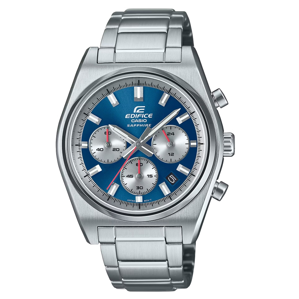 CASIO 卡西歐 EDIFICE 三眼計時日期顯示錶  EFB-730D-2A_40mm