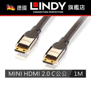 LINDY 鉻系列 MINI HDMI 2.0 C公 to C公 連接線 1M (41451)