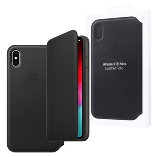 Apple 蘋果原廠官方 iPhone Xs Max 皮革雙面夾 - 黑色【盒裝】
