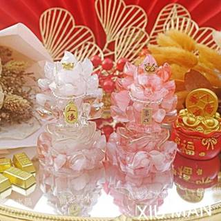 🔥現貨🔥天然水晶招財九尾狐 狐仙🦊天然水晶碎石玫瑰九尾狐擺件🌹水晶碎石能量擺飾 限量