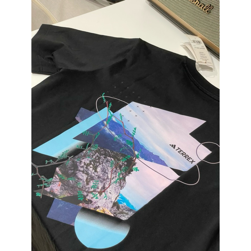 （全新正品）Adidas愛迪達短袖T恤/TERREX/黑色/L號