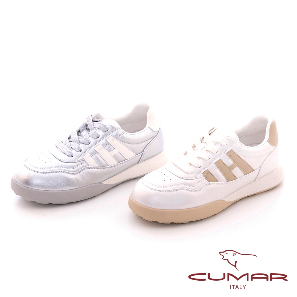 【CUMAR】光澤感厚底綁帶休閒鞋724-513