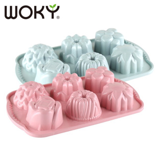 WOKY沃廚-La Douceur 法式粉彩系列蛋糕模-造型6入型、蛋糕模型、可麗露