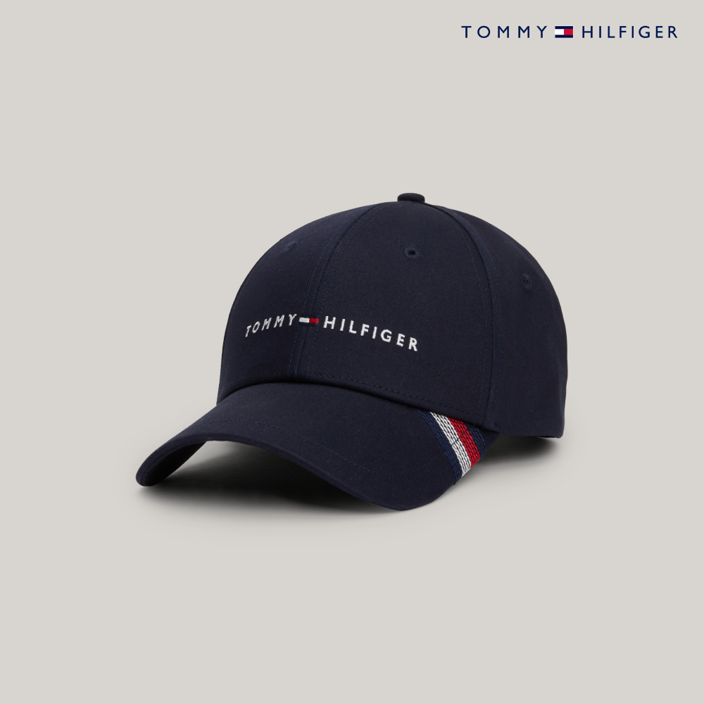 [Tommy Hilfiger]標誌刺繡六片式棒球帽_藍色