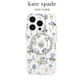 【kate spade】iPhone 16系列 Magsafe 精品磁吸防摔殼 浪漫花雨 手機殼
