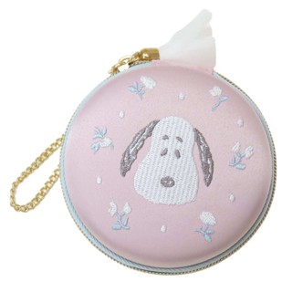 SHO-BI 粧美堂 Snoopy 史努比 刺繡圓形收納包 硬殼收納包 春日芬芳 SB46415