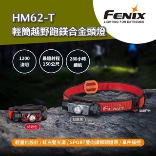 【FENIX】HM62R-T 越野跑鎂合金頭燈--熔岩色/鈦銀黑 緊急防災 安全救助 工程修繕 露營 悠遊戶外