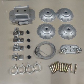 現貨 DIY 雙桿 雙孔 手搖 升降 曬衣架 零件 不銹鋼索 手搖器 居家 收納 衣架 防滑 晾衣架 支架