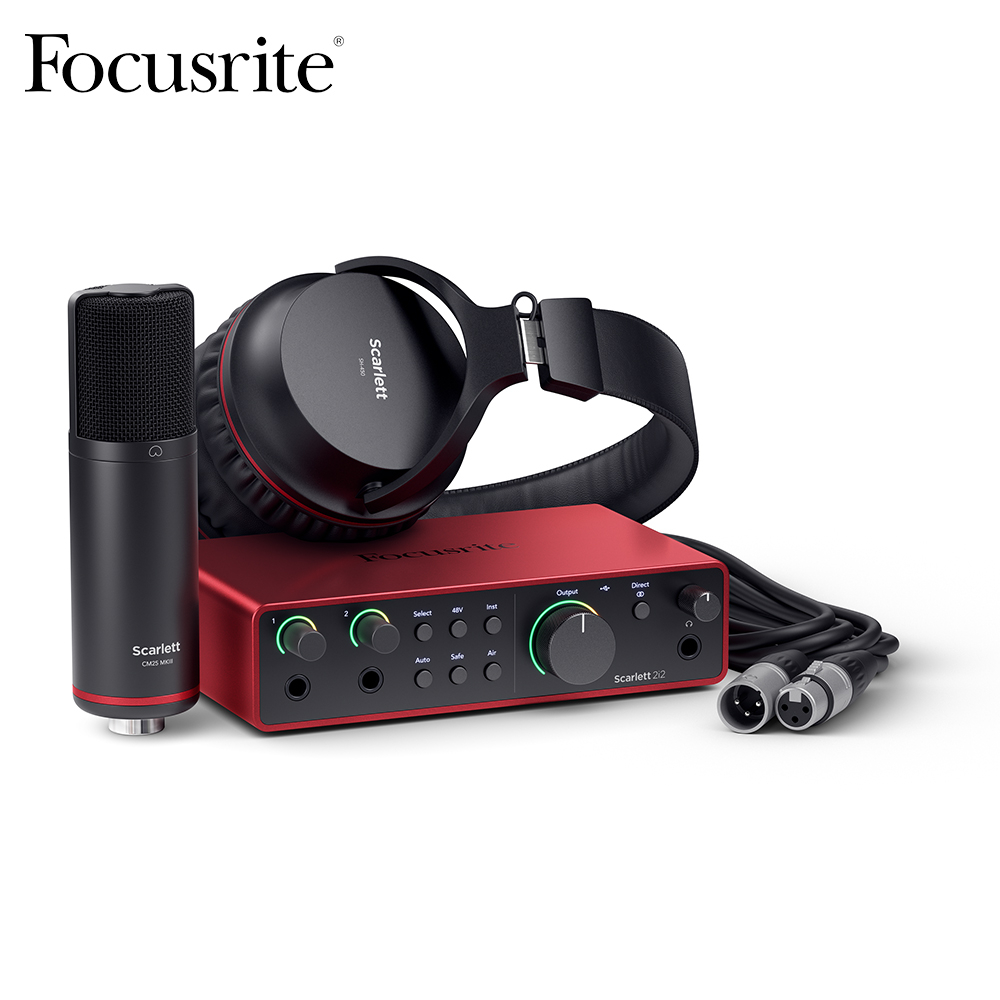 【Focusrite】Scarlett 2i2 Studio 第四代錄音介面套裝組｜穎凱公司貨 保固3年