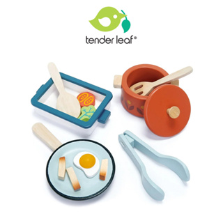 美國【Tender Leaf】輕食鍋具組 木製玩具 木質玩具 扮家家酒玩具 廚房玩具 兒童玩具｜翔盛國際baby888