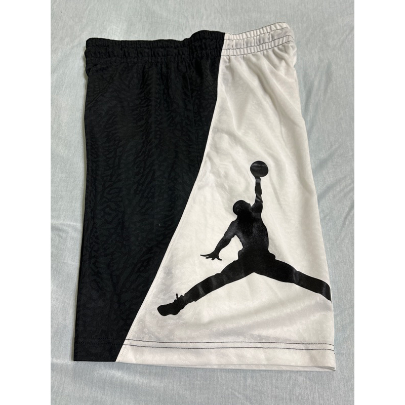 Nike Jordan 籃球褲 短褲 黑白 爆裂紋 口袋 DRI-FIT L號 全新