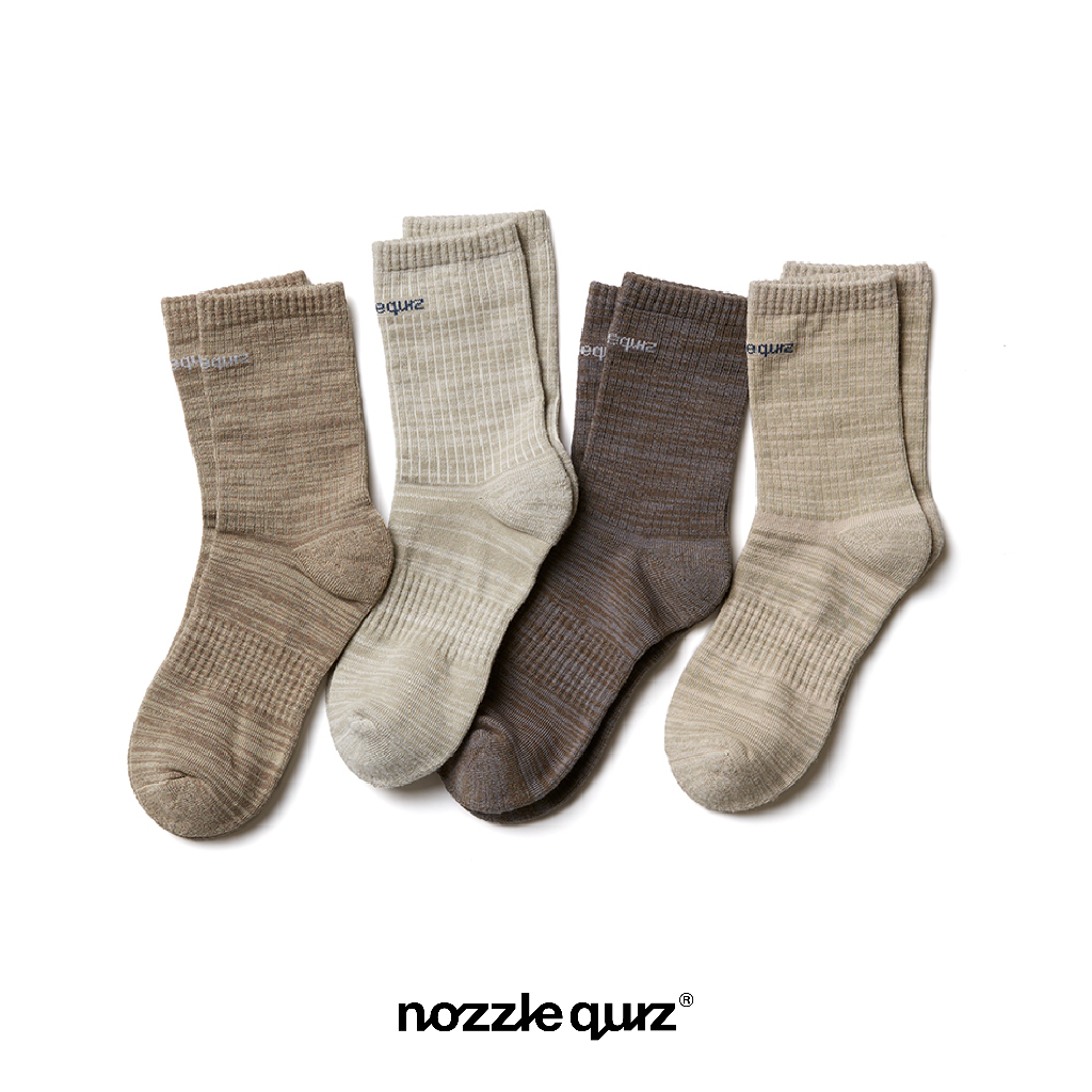 Essential 2023AW 素色中筒休閒襪｜nozzle quiz®