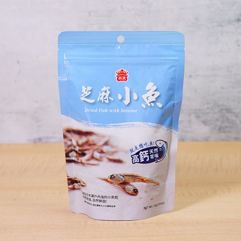 義美 芝麻小魚75g