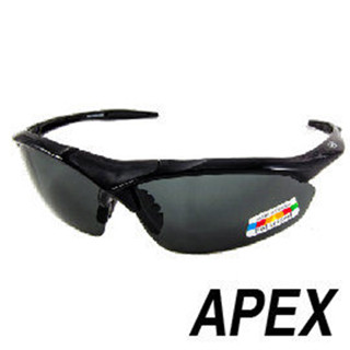 APEX 805A運動型太陽眼鏡- 黑 (抗眩光、耐撞耐扭，不易變形、美國寶麗萊偏光鏡片、抗紫外線UV400、臺灣製)