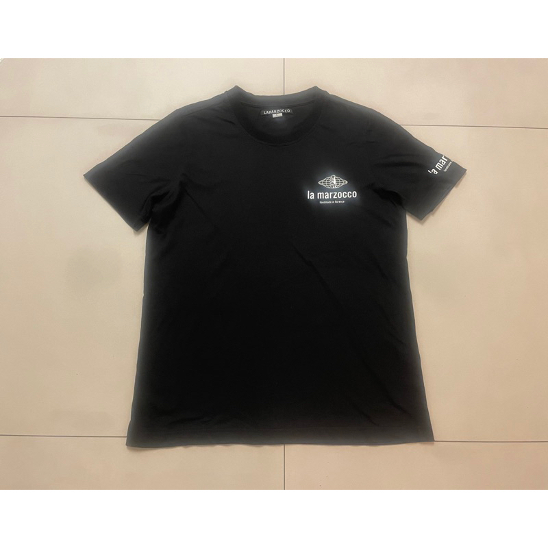 LA MARZOCCO 黑色短袖T恤 經典咖啡名機