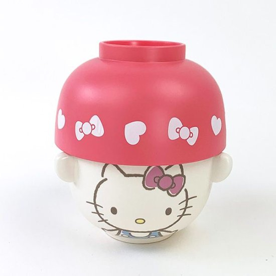 【震撼精品百貨】凱蒂貓_Hello Kitty~日本SANRIO三麗鷗 KITTY日式和風迷你陶瓷飯湯碗組*27398