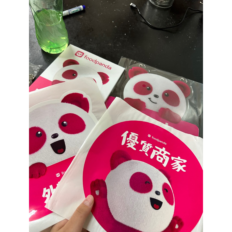 新版 Foodpanda 熊貓貼紙/營業吊牌/取餐立牌
