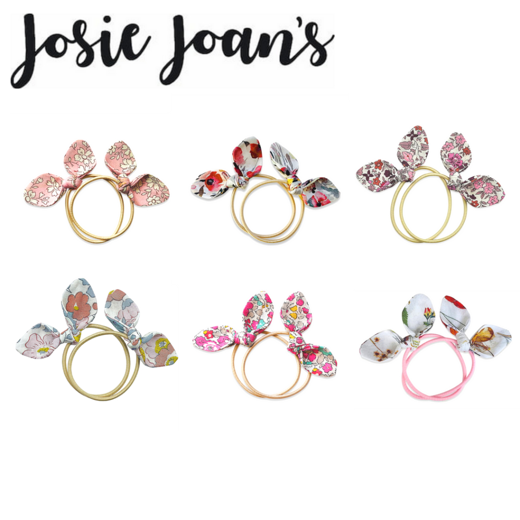 【Josie Joan's】小兔耳蝴蝶結髮圈 2入組 多款可選【La nube親子選物】