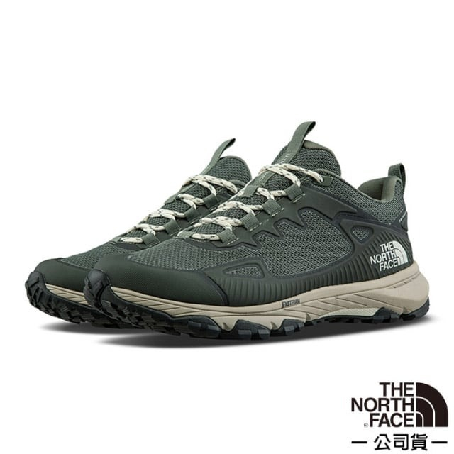 【美國 The North Face】US8零碼送》女 款防水透氣短筒健行登山鞋 戶外野跑鞋 舒壓足弓休閒鞋_46BX