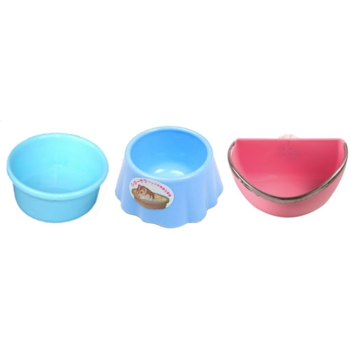 《妮雅小店》 Canary 小動物用塑膠圓碗 富士碗  防啃咬固定式碗 塑膠兔用飼料碗 鼠碗 兔碗 寵物碗 塑膠碗