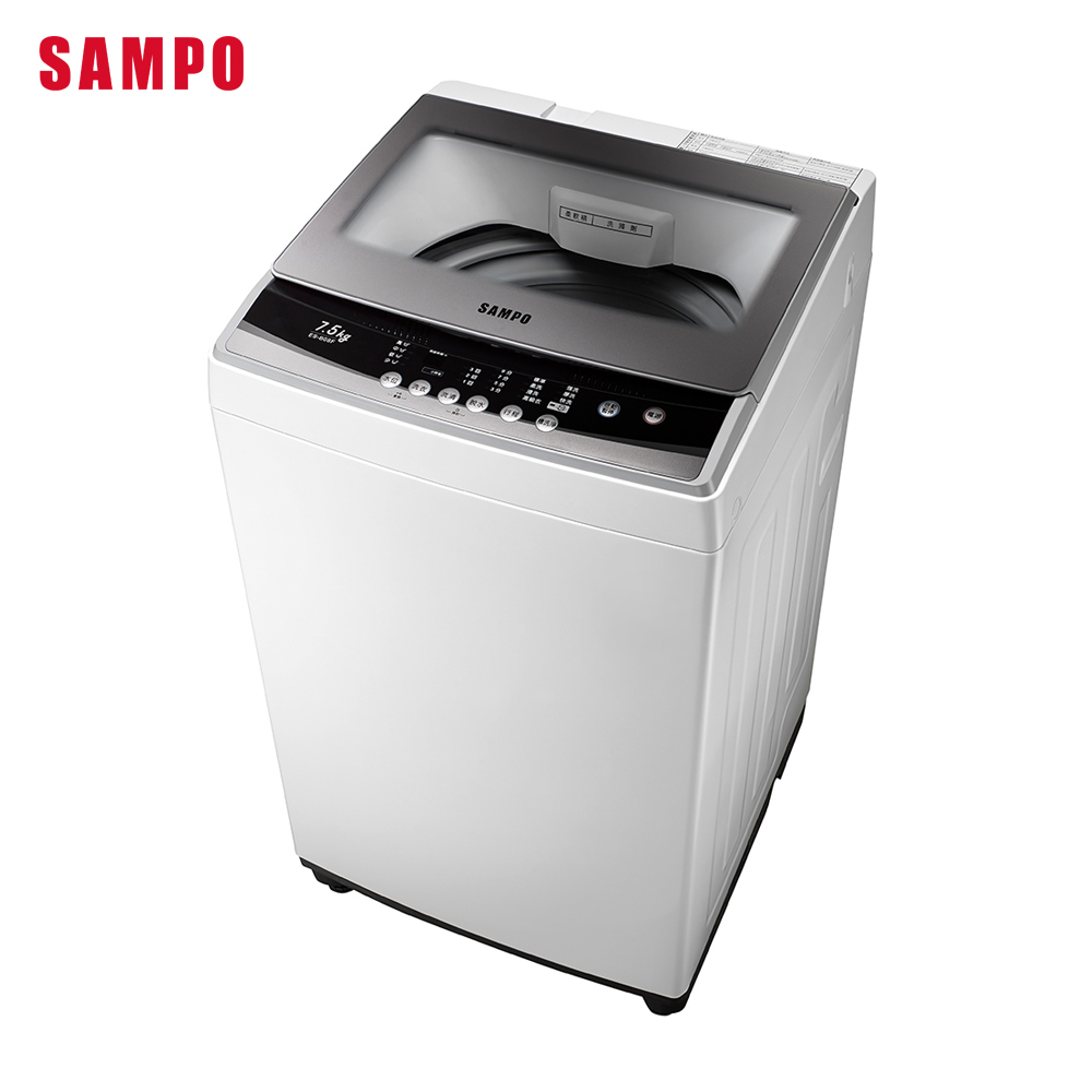 SAMPO聲寶 7.5KG 金級小貴族系列定頻洗衣機-珍珠白 ES-B08F (本島免運費+基本安裝)