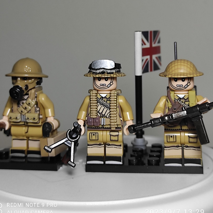 亞亞積木二戰英軍，北非蒙哥馬利，第7集團軍送印刷彈藥箱