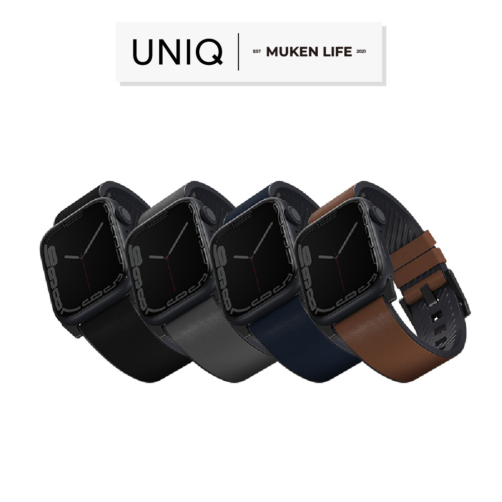 UNIQ | Straden 防潑水皮革矽膠錶帶 42/44/45/49mm