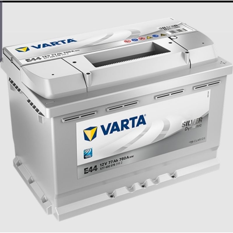 全新品德國Varta品牌E44，銀合金動力汽車電池12V77ah同Din74Din75,N70尺寸一樣