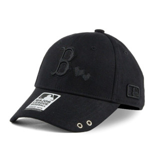 【MLB Old Fashioned Cap】紅襪 B 黑 老帽 愛心 人字布 鴨舌帽【ANGEL NEW ERA 】