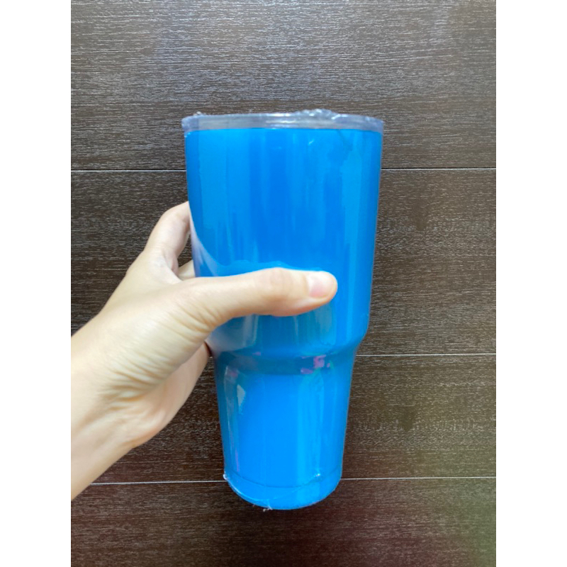 全新水藍色冰霸杯保溫杯保冰杯含蓋