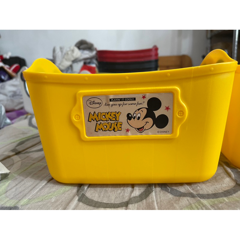 【現貨】日本製 迪士尼 置物籃 2.5L 收納筒 收納籃 收納箱 米奇 生日 交換 禮物