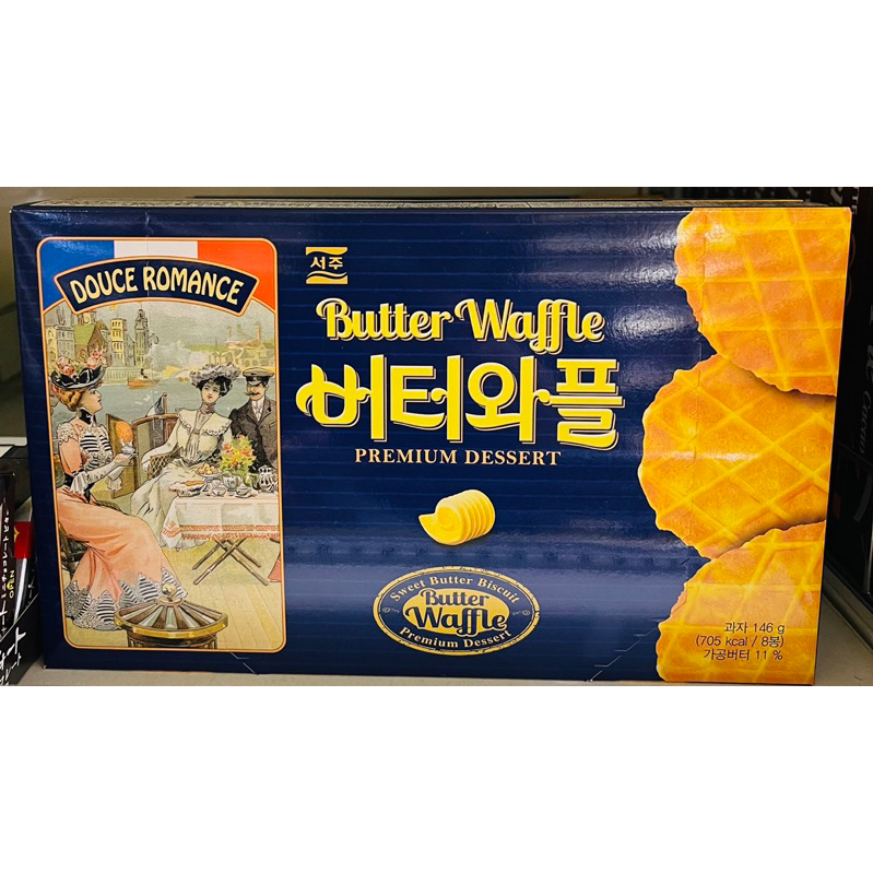 韓國SEOJU奶油風味鬆餅餅乾（大）146公克/盒