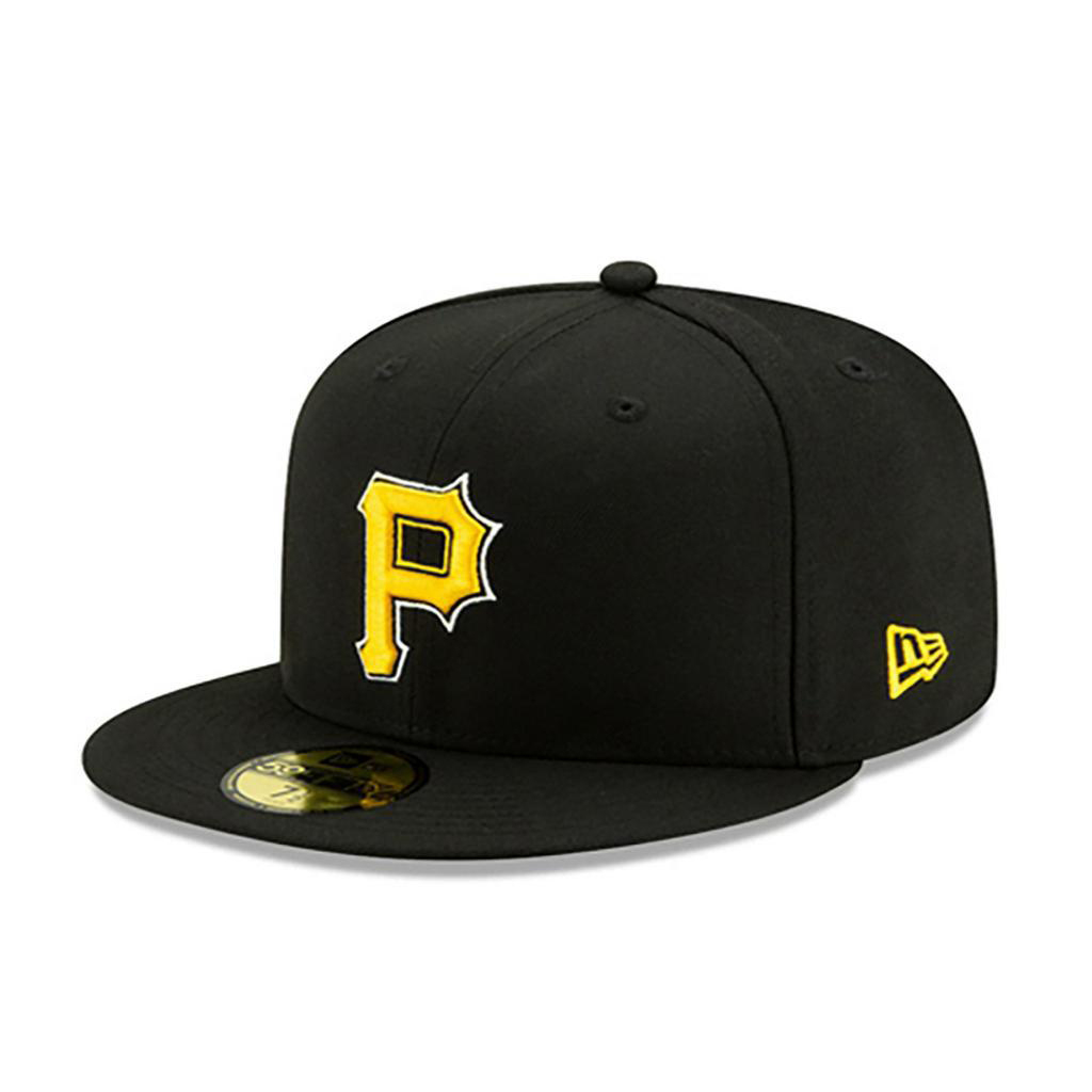 【NEW ERA】MLB 匹茲堡 海盜 59FIFTY 正式球員帽 通用 黑 白邊 棒球帽【ANGEL NEW ERA】