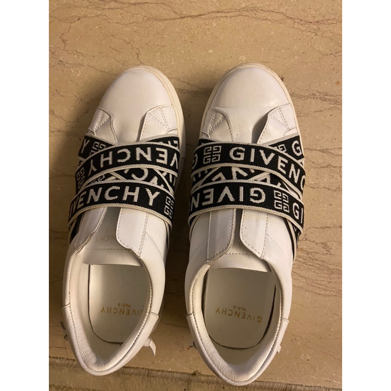 二手- GIVENCHY Webbing Sneakers 黑白logo 繃帶鞋