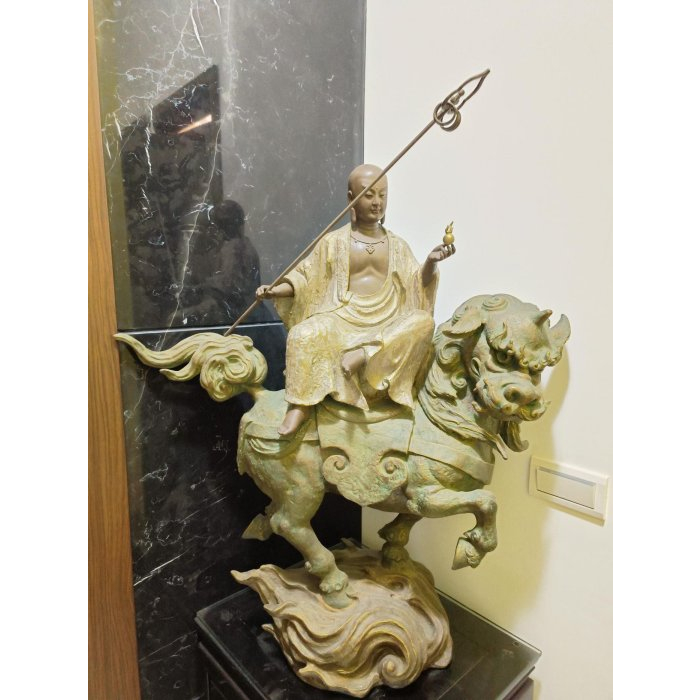 桃園國際二手貨中心-----銅雕名家蕭任能作品 菩提大願