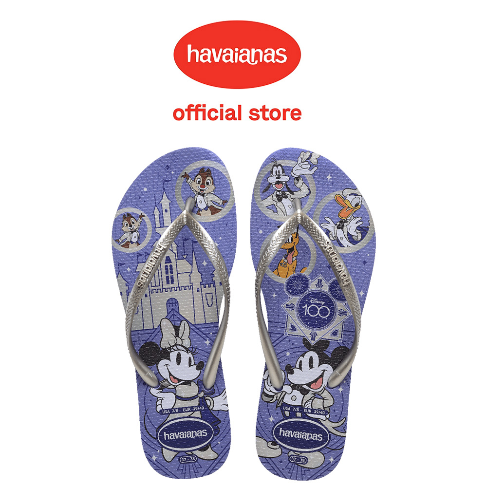 Havaianas哈瓦仕 拖鞋 迪士尼聯名限定款 米奇 紫 Slim Disney100 4149034-3503W